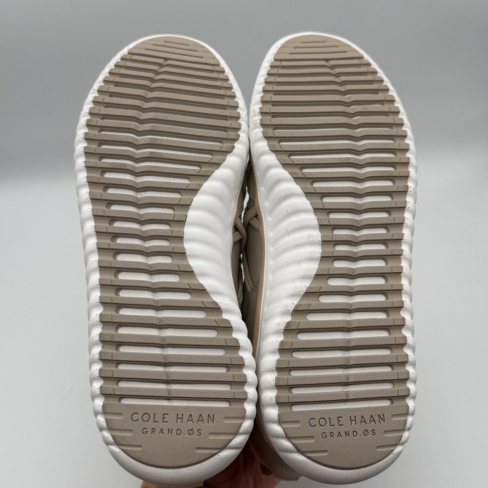 Cole Haan StudioGrand Sneakers Womens 9B Taupe Leather Suede Bungee W12366 - Picture 7 of 9